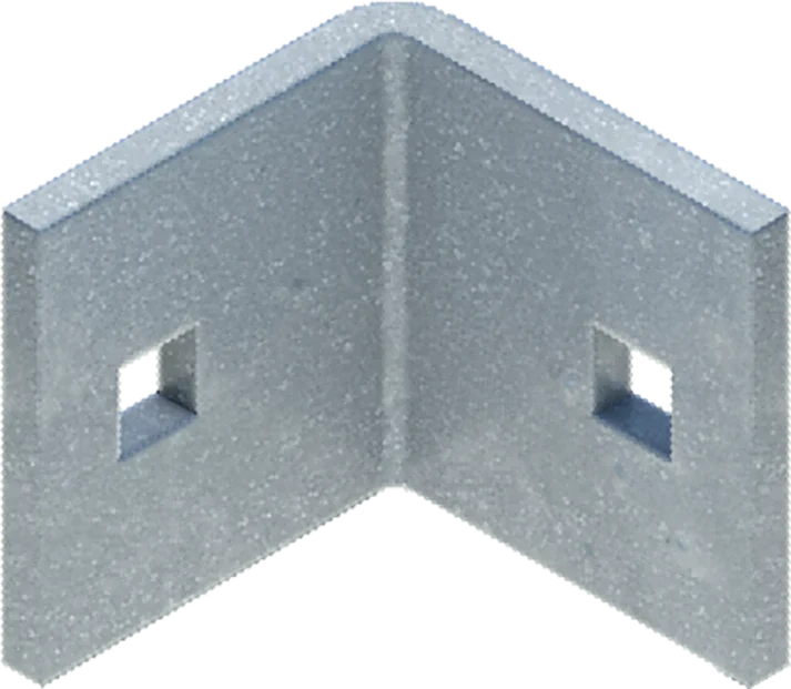 Angle Clip 2.5" x 2.5" w/ Square Hole (For 1/2" Carriage Bolt) - floating dock hardware