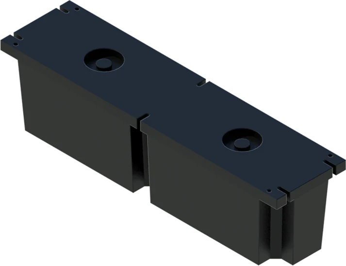 PermaFloat dock float 12" x 48" x 12", foam-filled polyethylene floating dock float