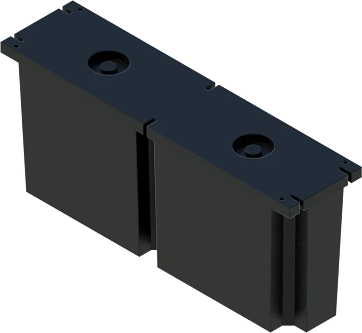PermaFloat dock float 12" x 48" x 20", foam-filled polyethylene floating dock float