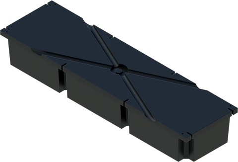PermaFloat dock float 20" x 72" x 10", foam-filled polyethylene floating dock float