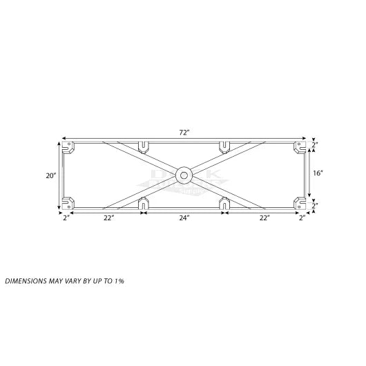 20" x 72" x 10" PermaFloat dock float for floating docks and boat docks