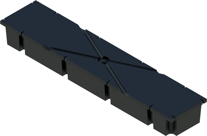 PermaFloat dock float 20" x 96" x 10", foam-filled polyethylene floating dock float