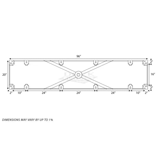 20" x 96" x 10" PermaFloat dock float for floating docks and boat docks