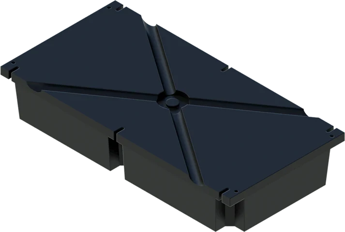 PermaFloat dock float 24" x 48" x 8", foam-filled polyethylene floating dock float