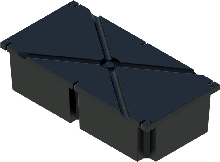PermaFloat dock float 24" x 48" x 12", foam-filled polyethylene floating dock float