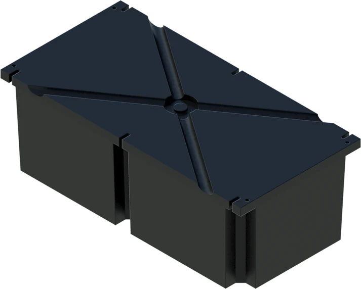 PermaFloat dock float 24" x 48" x 16", foam-filled polyethylene floating dock float