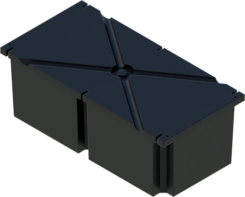 PermaFloat dock float 24" x 48" x 16", foam-filled polyethylene floating dock float