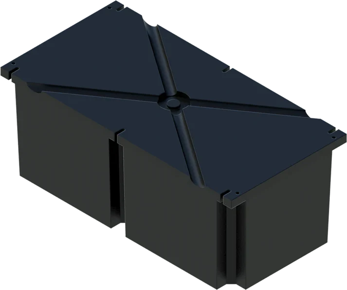 PermaFloat dock float 24" x 48" x 18", foam-filled polyethylene floating dock float