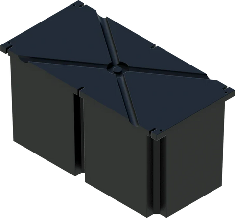 PermaFloat dock float 24" x 48" x 24", foam-filled polyethylene floating dock float