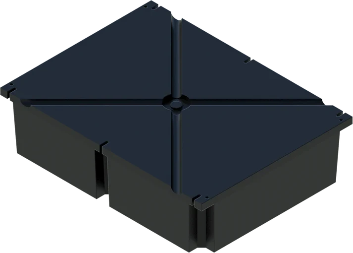 PermaFloat dock float 36" x 48" x 12", foam-filled polyethylene floating dock float