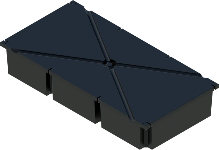 PermaFloat dock float 36" x 72" x 12", foam-filled polyethylene floating dock float