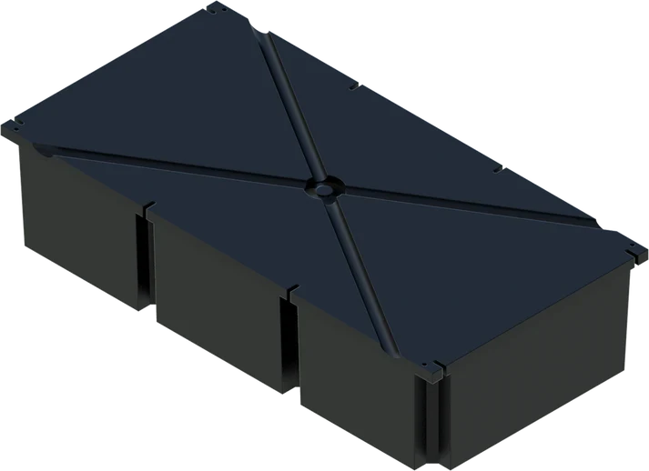PermaFloat dock float 36" x 72" x 16", foam-filled polyethylene floating dock float