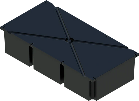 PermaFloat dock float 36" x 72" x 16", foam-filled polyethylene floating dock float
