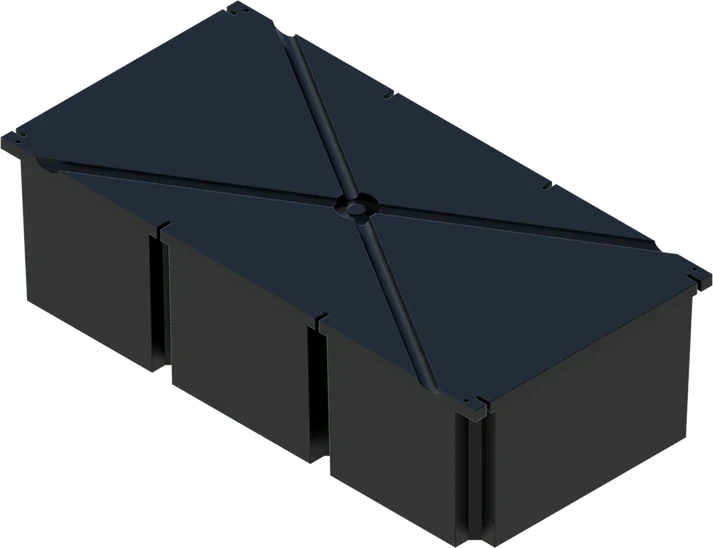 PermaFloat dock float 36" x 72" x 20", foam-filled polyethylene floating dock float