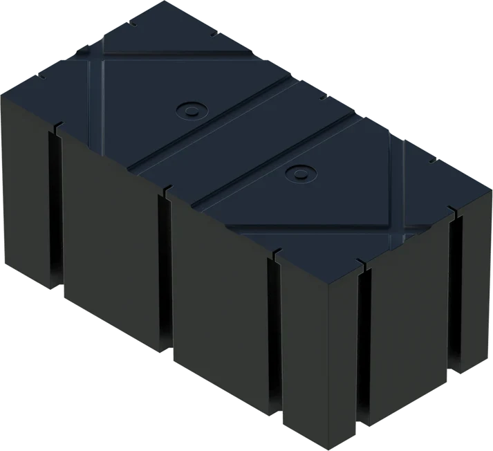 PermaFloat dock float 36" x 72" x 32", foam-filled polyethylene floating dock float