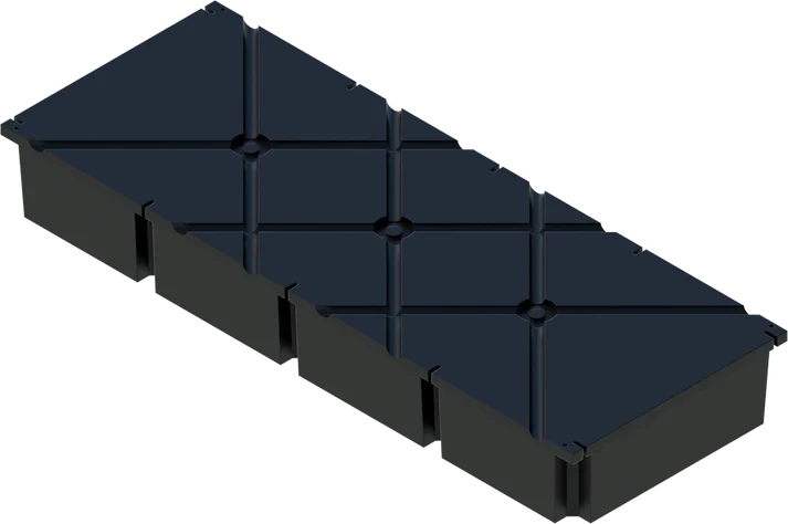 PermaFloat dock float 36" x 96" x 12", foam-filled polyethylene floating dock float