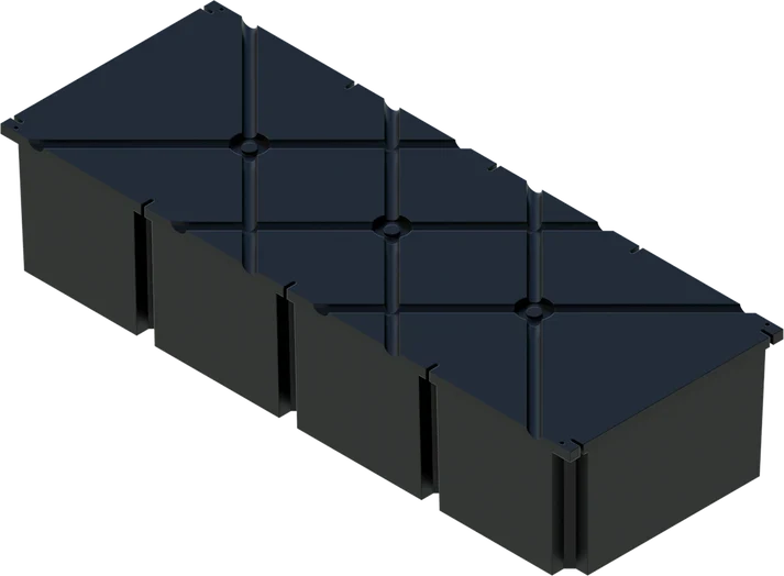 PermaFloat dock float 36" x 96" x 20", foam-filled polyethylene floating dock float