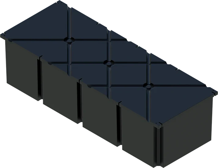 PermaFloat dock float 36" x 96" x 24", foam-filled polyethylene floating dock float