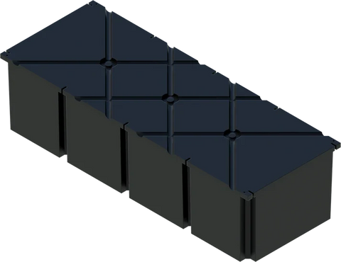 PermaFloat dock float 36" x 96" x 24", foam-filled polyethylene floating dock float