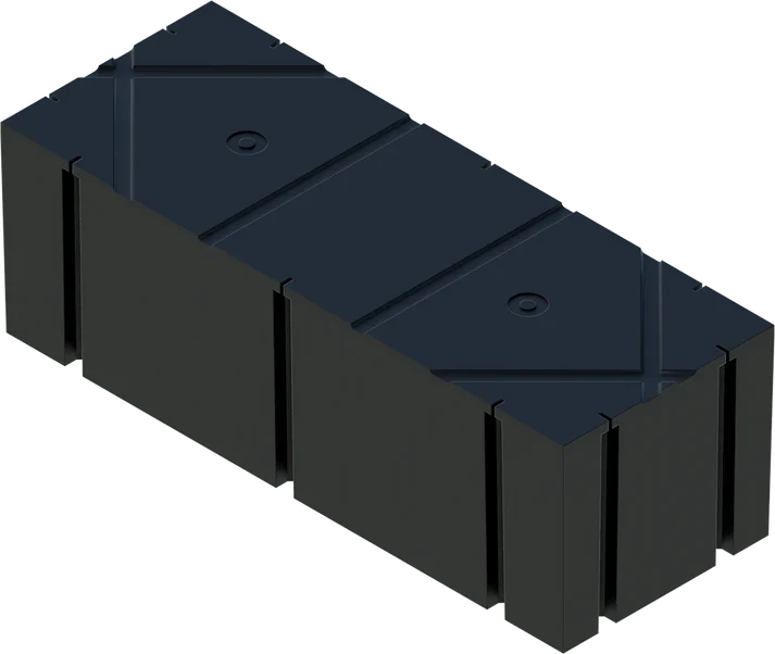 PermaFloat dock float 36" x 96" x 32", foam-filled polyethylene floating dock float