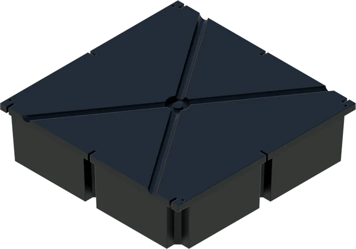 PermaFloat dock float 48" x 48" x 12", foam-filled polyethylene floating dock float