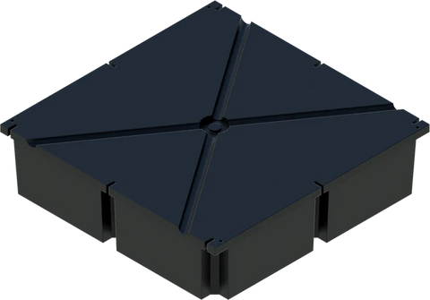 PermaFloat dock float 48" x 48" x 12", foam-filled polyethylene floating dock float