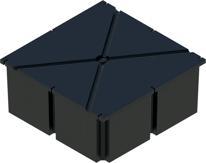 PermaFloat dock float 48" x 48" x 20", foam-filled polyethylene floating dock float