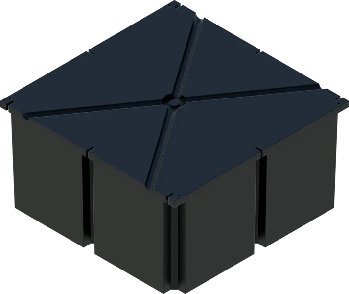 PermaFloat dock float 48" x 48" x 24", foam-filled polyethylene floating dock float