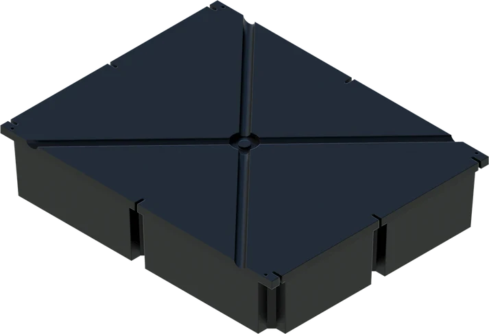 PermaFloat dock float 48" x 60" x 12", foam-filled polyethylene floating dock float