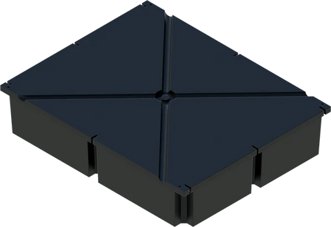 PermaFloat dock float 48" x 60" x 12", foam-filled polyethylene floating dock float