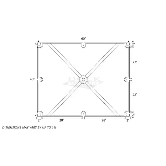 48" x 60" x 12" PermaFloat dock float for floating docks and boat docks