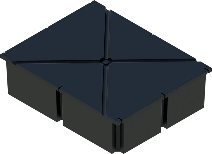 PermaFloat dock float 48" x 60" x 16", foam-filled polyethylene floating dock float