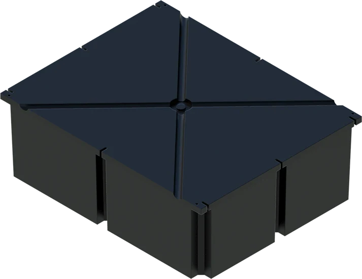 PermaFloat dock float 48" x 60" x 20", foam-filled polyethylene floating dock float