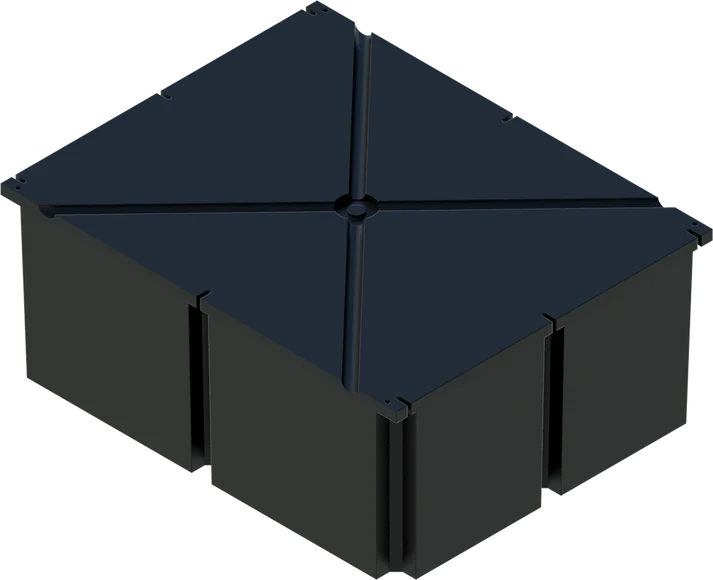 PermaFloat dock float 48" x 60" x 24", foam-filled polyethylene floating dock float