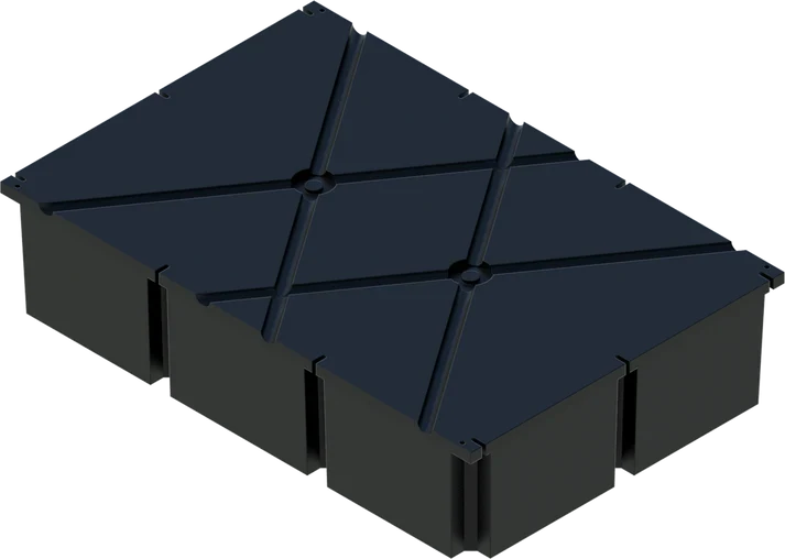 PermaFloat dock float 48" x 72" x 16", foam-filled polyethylene floating dock float