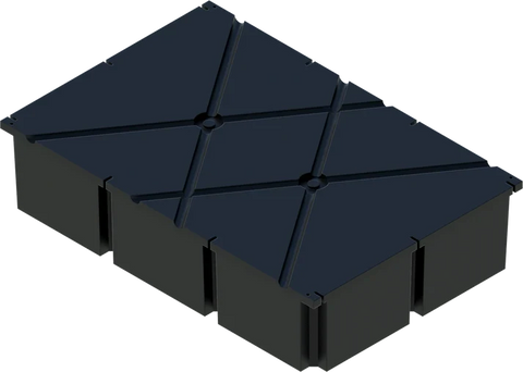 PermaFloat dock float 48" x 72" x 16", foam-filled polyethylene floating dock float