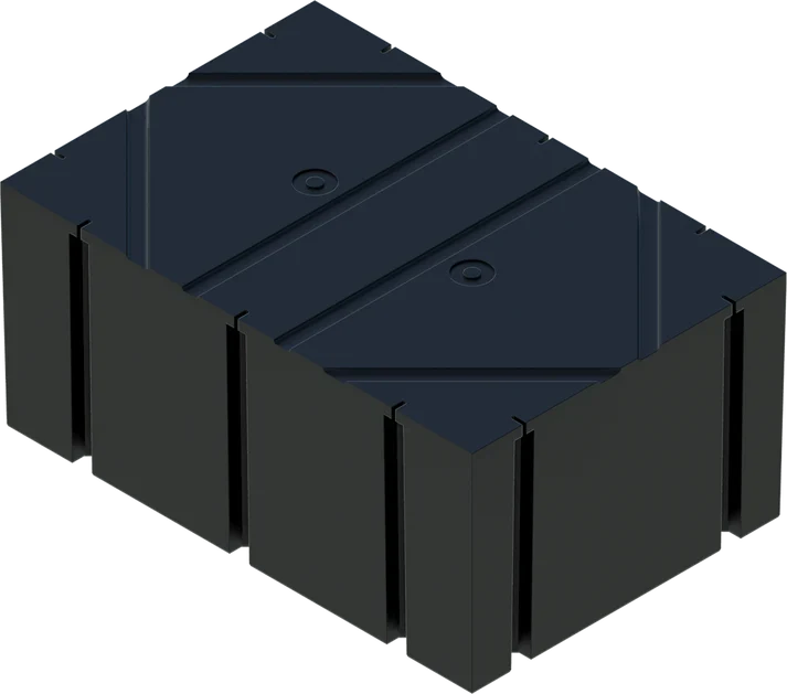 PermaFloat dock float 48" x 72" x 32", foam-filled polyethylene floating dock float