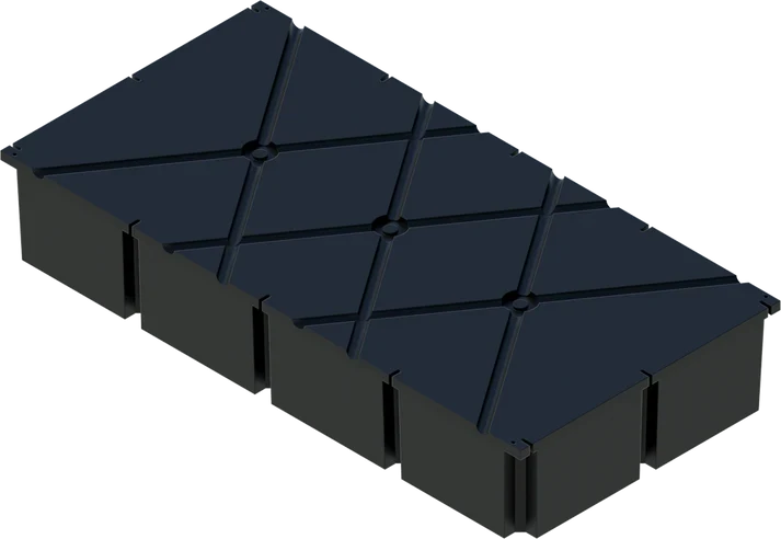 PermaFloat dock float 48" x 96" x 16", foam-filled polyethylene floating dock float