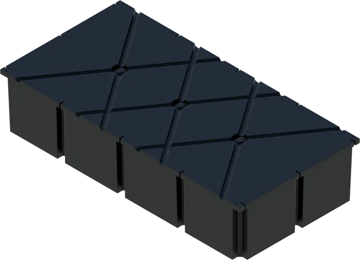 PermaFloat dock float 48" x 96" x 20", foam-filled polyethylene floating dock float