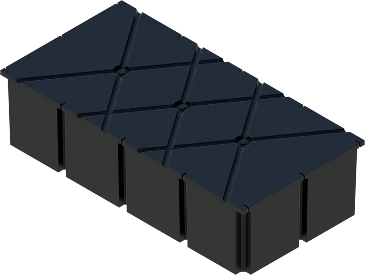 PermaFloat dock float 48" x 96" x 24", foam-filled polyethylene floating dock float
