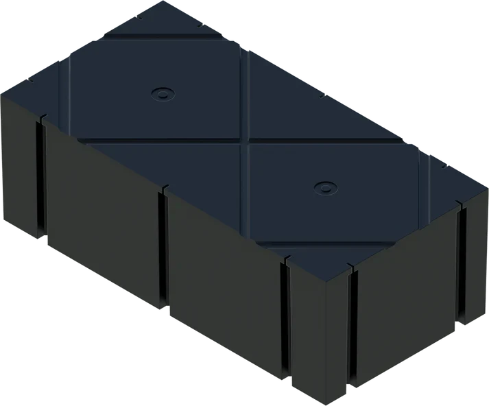 PermaFloat dock float 48" x 96" x 32", foam-filled polyethylene floating dock float
