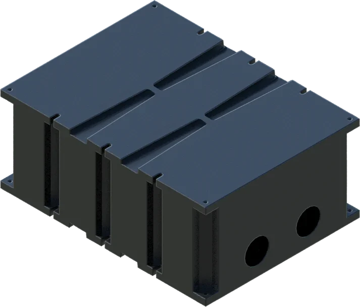 PermaFloat double-flanged wave attenuator hollow bottom shell