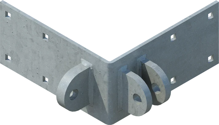 Outside Corner Male-Female - floating dock hardware